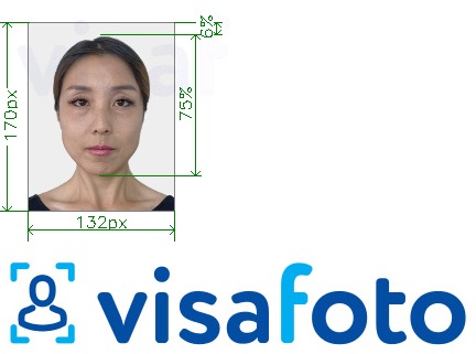 ตัวอย่างภาพถ่ายสำหรับ visa 132x170 พิกเซลในประเทศไทย ด้วยข้อกำหนดเกี่ยวกับขนาดที่แน่นอน