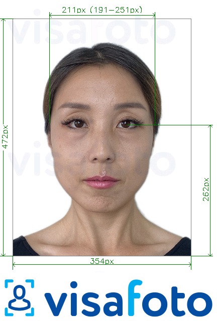 ตัวอย่างภาพถ่ายสำหรับ China Passport ออนไลน์รูปแบบเก่า 354x472 พิกเซล ด้วยข้อกำหนดเกี่ยวกับขนาดที่แน่นอน